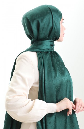 Karaca Jakarlı Şal 81097-02 Zümrüt Yeşili