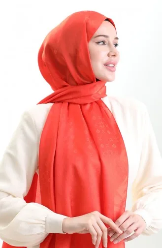 Karaca Jakarlı Şal 81097-08 Oranj