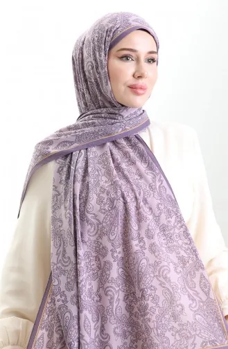 Mio Crepe Shawl Met Karaca Patroon 81099-01 Lila 81099-01