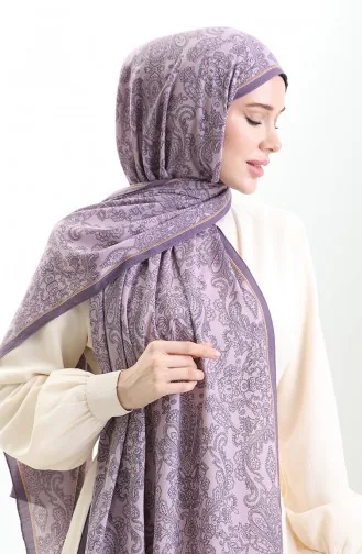 Mio Crepe Shawl Met Karaca Patroon 81099-01 Lila 81099-01