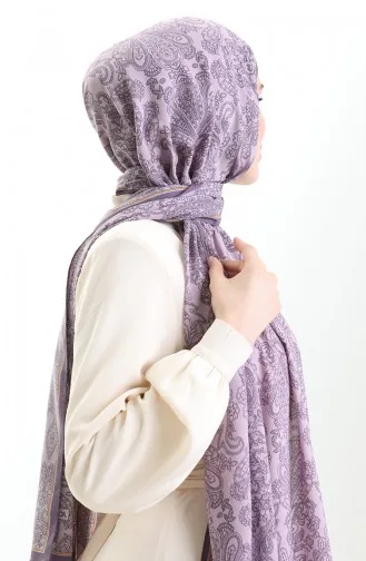 Mio Crepe Shawl Met Karaca Patroon 81099-01 Lila 81099-01