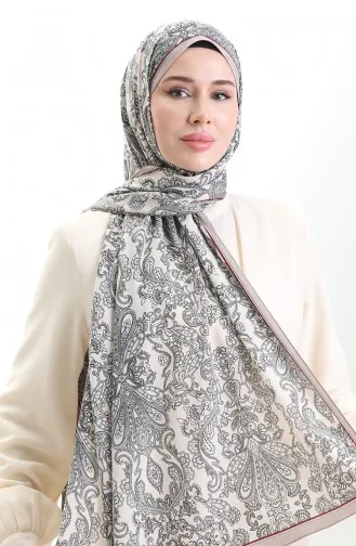 Karaca Châle Crêpe Mio A Motifs 81099-02 Creme Vison 81099-02