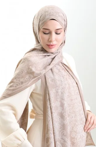 شال ميو كريب بنقشة كاراكا 81099-03 من المنك 81099-03