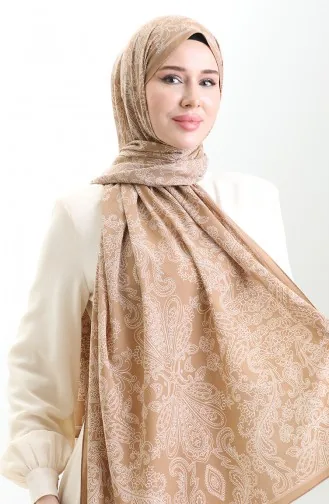 شال كريب ميو بنقشة كاراكا 81099-08 تربة 81099-08