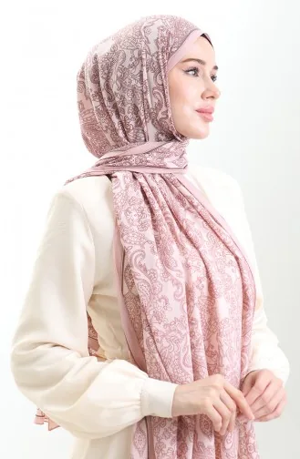 Mio Crepe Shawl Met Karaca Patroon 81099-13 Licht Poeder 81099-13