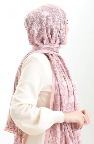 Mio Crepe Shawl Met Karaca Patroon 81099-13 Licht Poeder 81099-13