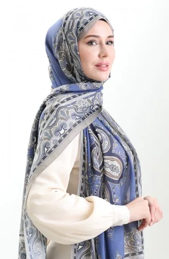 Châle En Coton à Motifs Karaca 82002-11 Vison Violet 82002-11