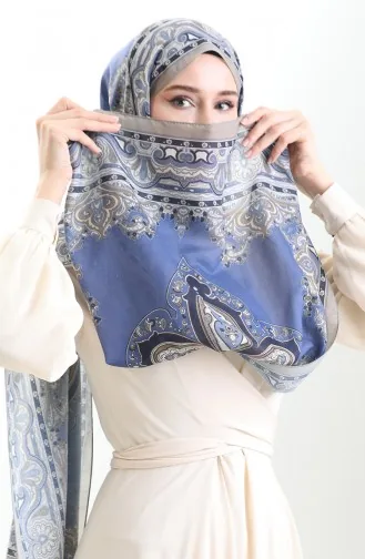 Châle En Coton à Motifs Karaca 82002-11 Vison Violet 82002-11