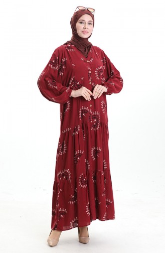 Robe Hijab Bordeaux 0088-04