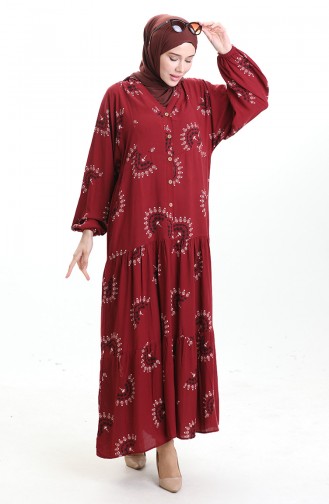 Robe Hijab Bordeaux 0088-04