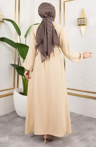 Asil Abaya Suit 0336-01 Beige 0336-01