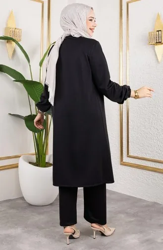 Büzgülü Tesettür Takım 2061-01 Siyah