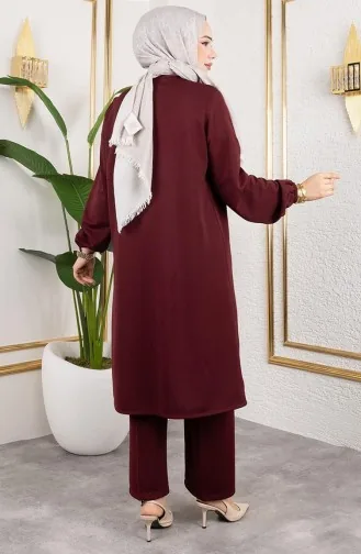 Ensemble Hijab Plissé 2061-05 Bordeaux 2061-05