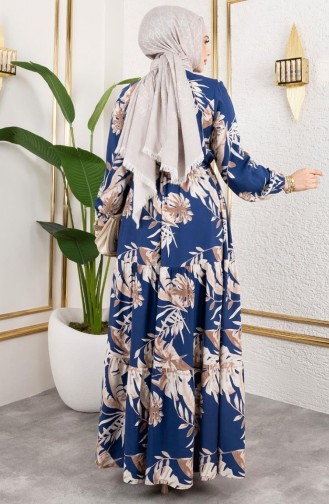 Robe Hijab Pétrole 7119-04