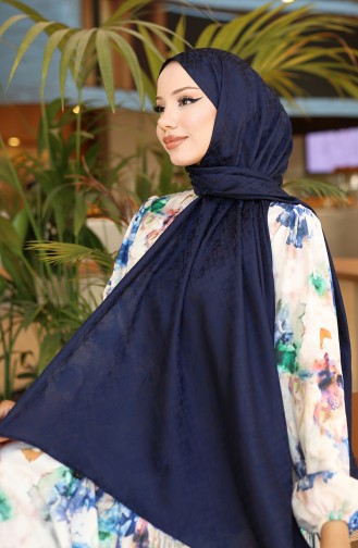 شال أزرق كحلي 81096-16