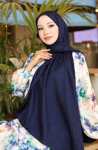 شال أزرق كحلي 81096-16