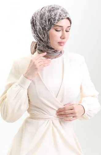 Écharpe à Motifs Karaca Cupra 81088-04 Marron Clair Lilas 81088-04