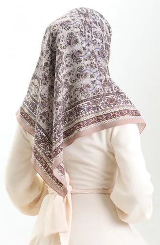 Écharpe à Motifs Karaca Cupra 81088-04 Marron Clair Lilas 81088-04