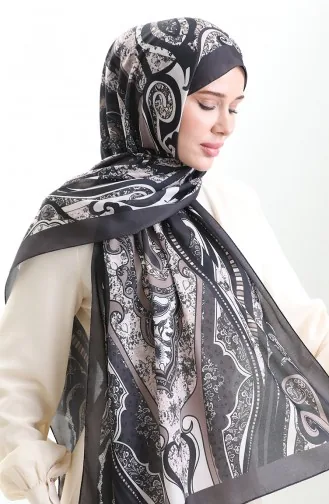 Patterned Soft Shawl 70313-13 Black Mink 70313-13