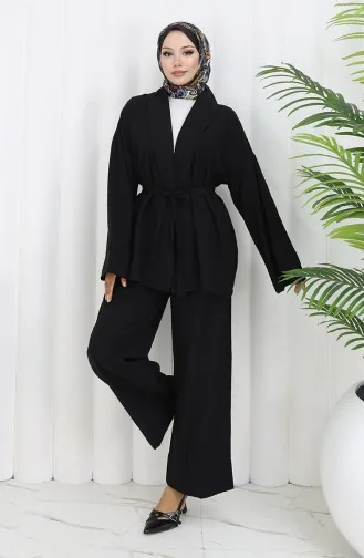 Kimonobroek Tweedelig Set 11322-01 Zwart 11322-01