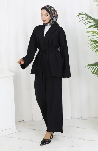 Kimonobroek Tweedelig Set 11322-01 Zwart 11322-01