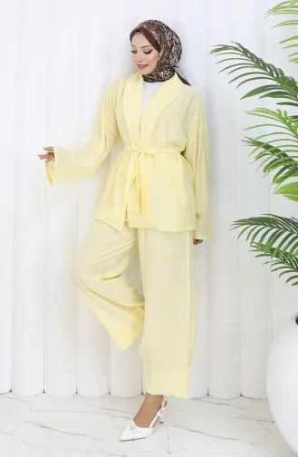 Kimonobroek Tweedelig Set 11322-02 Geel 11322-02