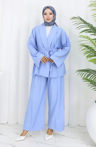 Kimono Trousers Two Piece Set 11322-04 Blue 11322-04