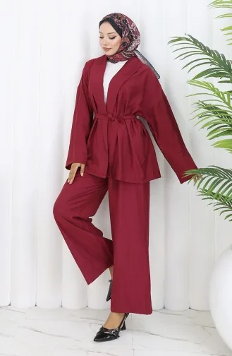 Kimonobroek Tweedelig Pak 11322-07 Bordeauxrood 11322-07