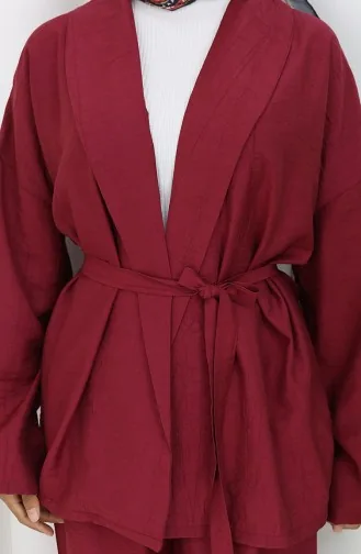 Kimonobroek Tweedelig Pak 11322-07 Bordeauxrood 11322-07
