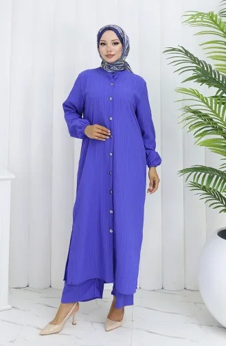 Krepp Stoff Tunika Hose Zweiteiler 2093-05 Hell Lila 2093-05