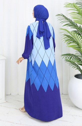 Indigo Hijab Kleider 984585E-03