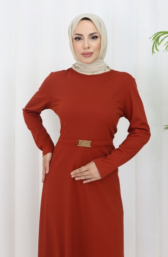 Robe Hijab Couleur brique 7123-01