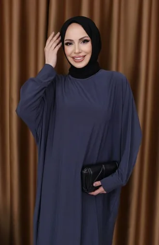 Casual Jurk Met Vleermuismouwen Donkergrijs 2000-27 2000-27