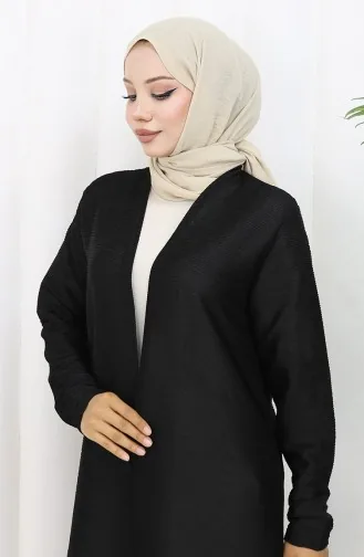 Effen Lange Seizoensvest In Zwart 8756-01 Zwart 8756-01