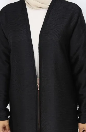 Effen Lange Seizoensvest In Zwart 8756-01 Zwart 8756-01