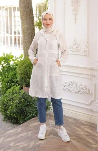 Mantel Mit Kapuze Und Reißverschluss 71282-03 Creme 71282-03