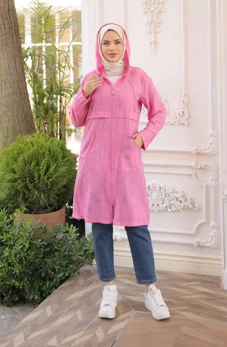 Mantel Mit Kapuze Und Reißverschluss 71282-04 Fuchsie 71282-04