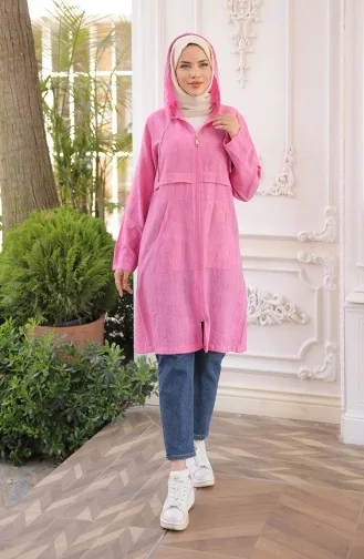 Mantel Mit Kapuze Und Reißverschluss 71282-04 Fuchsie 71282-04