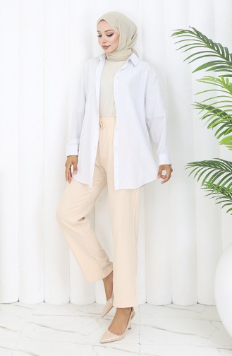 Cream Pants 0118-02