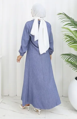 Gilet Veste Denim Costume Deux Pièces 0116-02 Bleu Marine 0116-02