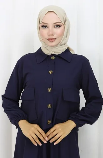 Gilet Veste Costume Deux Pièces 0117-02 Bleu Marine 0117-02