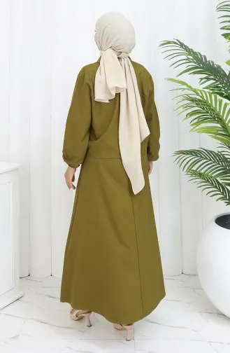 Vest Jacket Two Piece Suit 0117-05 Oil Green 0117-05