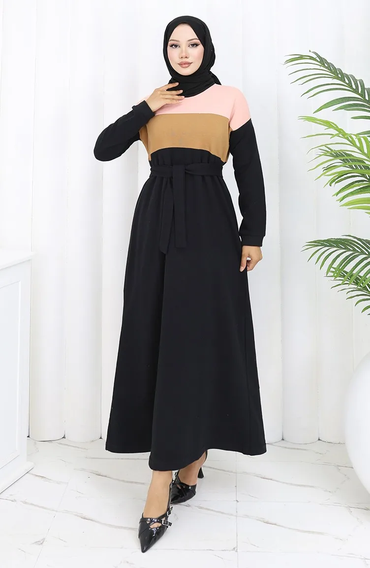 Robe Hijab Noir 1832-11