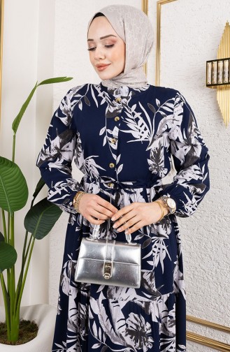 Robe Hijab Bleu Marine 7119-01