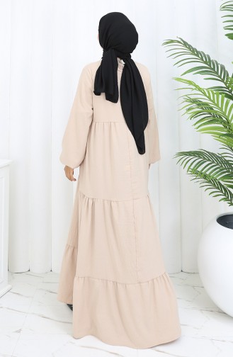 فستان كريمي 4107-06