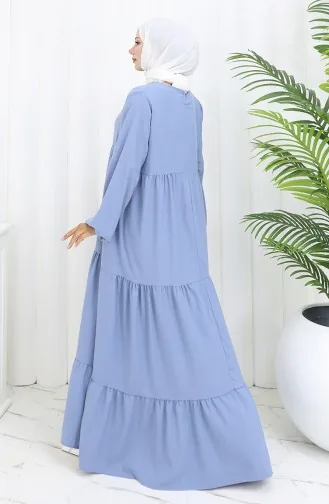 Robe Superposée à Col Noué 4107-09 Indigo 4107-09