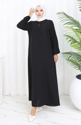 Black Hijab Dress 4109-02