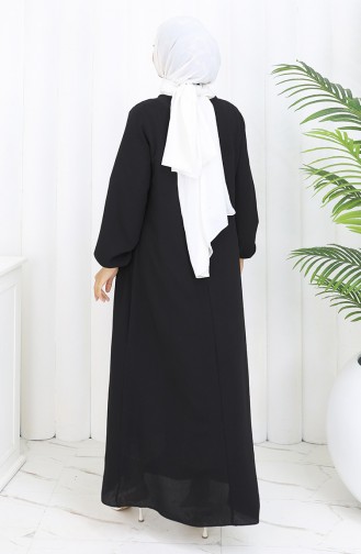 Black Hijab Dress 4109-02