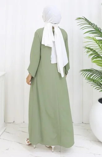 فستان روب 4109-03 أخضر لوزي 4109-03