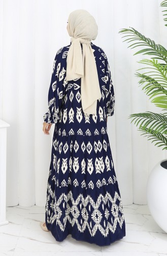 Dunkelblau Hijab Kleider 0107-03